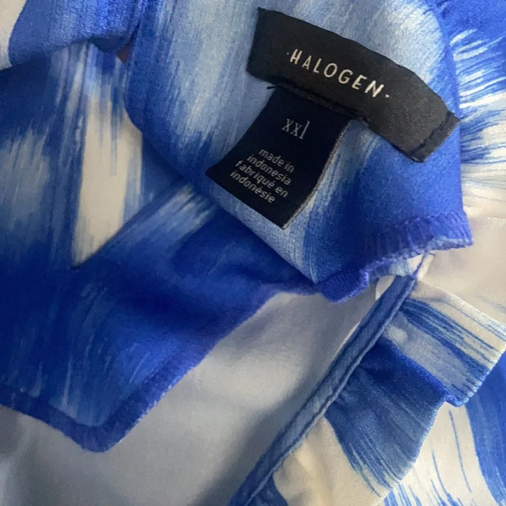 Halogen Ruffle Neck Top - Picture 2 of 3